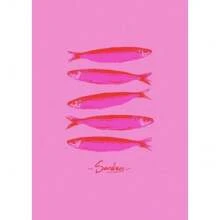 1pc Colorful Sardine Lobsters Crabs Fish Marine Animals Canvas Paintings Kitchen Living Room Home Decoration No Frame