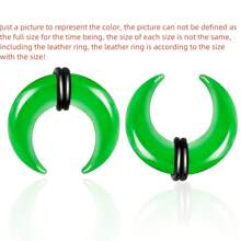 1 pieza/2 piezas Kits de estiramiento de vidrio acogedor 14G-2G Pinzas taper con anillos en O Retenedores de septo de búfalo Perforación corporal hipoalergénica