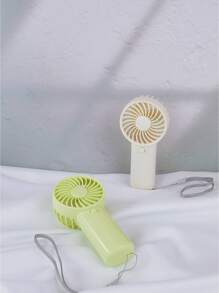 1 pièce Mini ventilateur portable à main (piles non incluses), avec accessoire de cordon, pour la rentrée scolaire