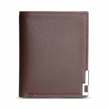 Customized Photo Wallet,Customized Picture,Customized Anniversary Wallet, Men's Wallet, Short Business Wallet, Iron Edge Wallet, Coin Purse, Gift For Boyfriend, Husband Or Father - Brown - View 6