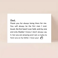 1pc Heartfelt Father's Day Card Love Greeting Card Birthday Card For Father Daughter Love Card Suitable For All Occasions Touching Father's Day Gift