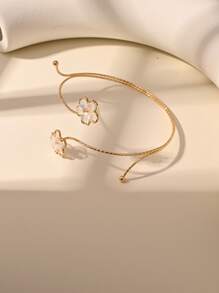1pc Women's Fashion Floral Armband, Minimalist & Versatile, Suitable As Sister Or Girlfriend Gift - Multicolor - View 5