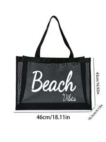 Mesh Large Beach Tote Bag, Easy Clean For Towels & Groceries,Foldable Clothes Storage Bag,Portable Versatile Beach Bag For Pool, Boat Trips, Vacation Essentials - Ideal For Summer Travel, Beach Days & Outdoor Activities - Perfect Gift For Women