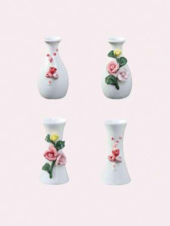 1 件手工陶瓷水培花瓶，适用于干花、芳香疗法装饰