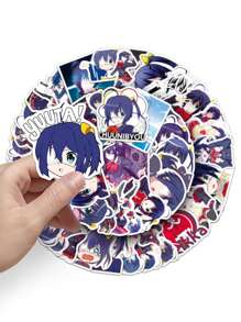 50pcs Cute Takanashi Rikka Mix 1.5-2.0 Inches PVC Cartoon Waterproof Graffiti Stickers For Office Supplies Phone Motorcycle Helmet Computer Cars Guitar Boot Home