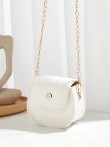 1 pezzo Borsa a tracolla mini monocromatica per ragazze, adatta per uso quotidiano, scelta ideale come regalo