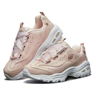 Skechers Women's Bow Ribbon Thick Sole Chunky Sneakers Panda Shoes 11976