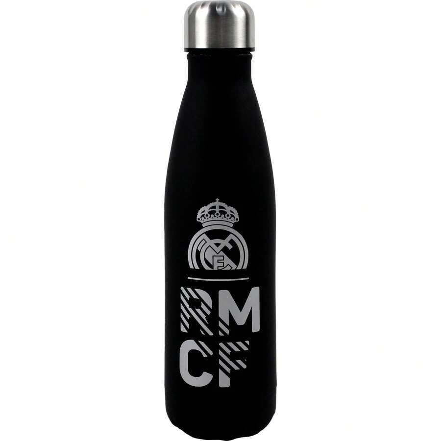 Real Madrid Official License Steel Bottle - Real Madrid Steel Bottle Capacity 500 Ml And Airtight Closure - Real Madrid Steel Bottle Easy To Clean And Refill - Multicolor - View 1