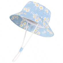 Baby Sun Hat, Toddler Bucket Hat, Wide Brim Children's Beach Hat, Sun Protection Hat, Unisex Kids - Printed Short Brim Bucket Hat - View 15