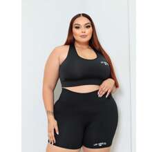 Kit 3 Set Top Short Academia Los Angeles Plus Size - Multicolor - View 3