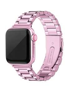 1pc Fashionable Men Apple Watch Band Apple Watch Strap Silver Stainless Steel Adjustable Watch Band Compatible With Apple Watch Series 10 Ultra2/Se/S9/S8/S7/S6/S5/S4/S3/S2/1, Gift For Both Men And Women, Replacement Strap For Smartwatch, 38mm/40mm/41mm/42mm/44mm/45mm/49mm (Watch Not Included) Compatible With Apple Watch Band