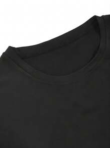 Women's Plus Size Gothic T-Shirts Short Sleeve Skeleton Graphic Tees Summer Loose Tops - Black - View 4