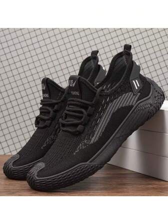 男士透气跑鞋，时尚透气运动鞋，舒适防滑软底，适合户外活动、训练、徒步旅行