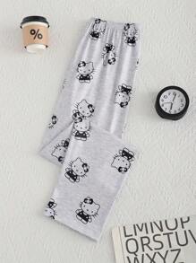 Sanrio Women's Hello Kitty Cartoon Graphic Cute Sleep Pants, Fall, Winter