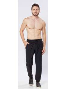 Men's Dry Fit Gym Pants Daytime Comfortable Walking Nighttime Fashion Pants Promotion Lightweight Fabric Gym Pants - màu đen - Xem 3