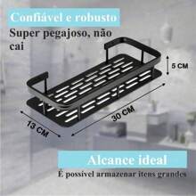Suporte De Shampoo Organizador Alta qualidade Prateleiras De Banheiro Sem Furo Premium-Space Aluminium ES
