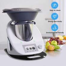 Tapete deslizante antideslizante para Thermomix, accesorios para olla multifuncional, apta para modelos TM6/TM5, tablero acrílico antideslizante de alta calidad con asa, patas de silicona antideslizantes, patas de goma antideslizantes, bloques deslizantes de teflón