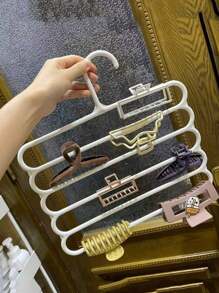 5/3/1 发夹发饰收纳架，壁挂式大容量多层宿舍发夹和头带收纳架，性别揭秘派对，生日、婚礼、派对的完美之选，送给同事、朋友和家人的完美礼物，返校礼物 - 彩色 - 查看 3