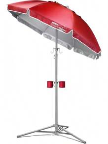 Wondershade Ultimate Portable Sun Shade Umbrella For Instant Lightweight And Adjustable Sun Protection - Blue - Red - View 1