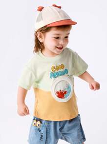 Balabala Baby T-Shirt, 2025 Summer Cute Top For Boys & Girls - Bean Paste Green - View 1
