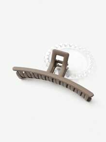 1 pieza Clip para el cabello de mujer de moda de una sola línea y de gran tamaño, clip de cabello elegante de unicolor, clip de cabello grande, accesorio de cabello simple, adecuado para el uso diario, citas y vestir.