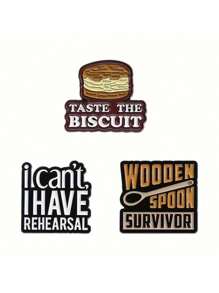 1 pièce Badge en métal avec slogan de dessin animé, série de desserts sucrés. Accessoire polyvalent pour usage quotidien