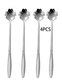 Mirror Polished Dessert Cutlery Set, Dessert Spoon, Ice Cream Spoon, Coffee Spoon For Dessert Table Decoration, Coffee Spoon Set With Tray, Swan Spoon And Fork Tray, Spoon Coffee Counter Organiser, Home Kitchen Holiday Gifts - Multicolor - View 23