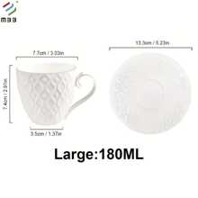 Juego de 12 tazas y platillos, tazas de café de cerámica con platillos, tazas para beber en el desayuno, el té, en casa