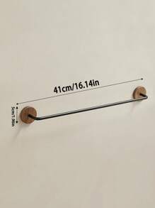 1 pieza Estante para toallas, portador de pantuflas y estante de almacenamiento sobre la puerta, sin necesidad de taladrar, de madera de nuez - Multicolor - Ver 7