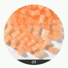 10g/80pcs 3x6mm Jade Beads ,Cloudy Glass Bamboo Stick Spacer Beads Lampwork Round Tube Bamboo Shape Beads Bamboo Tube Beads Colored Glass Beads Small Glass Tube Beads For Jewelry Making