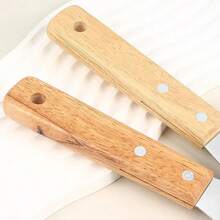 Pala para freír pescado de acero inoxidable, pala con de madera en forma de abanico, pala para freír de alta temperatura para el hogar, 1. - grande - Ver 5
