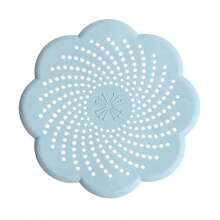1 pièce Filtre anti-obstruction de lavabo avec motif, bouchon de vidage de baignoire et de douche au sol, bouchon désodorisant en silicone pour cuisine, couvercle de vidange au sol pour évier de cuisine, filtre de réservoir d'égout, vidange de salle de bain avec ventouse en silicone