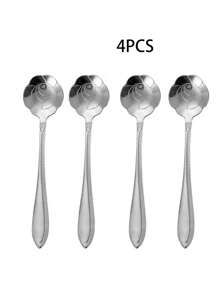 Mirror Polished Dessert Cutlery Set, Dessert Spoon, Ice Cream Spoon, Coffee Spoon For Dessert Table Decoration, Coffee Spoon Set With Tray, Swan Spoon And Fork Tray, Spoon Coffee Counter Organiser, Home Kitchen Holiday Gifts - Multicolor - View 27