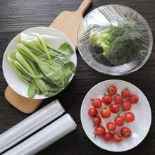 1 Roll Cling Wrap, Tear-Off Design, Microwave & Refrigerator , 50M Length, PE Film - Transparent - View 3