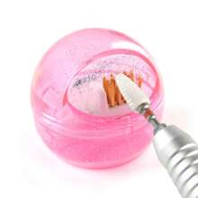 Nail Drill Cleaning Brush, Copper Wire Dust Removal Cleaning Box, Soft & Hard Drill Bits Grinding Brush, Nail Art Cleaning Tool - Multicolor - View 3