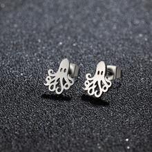 1 Đôi bông tai hình bạch tuộc dễ thương, làm bằng thép không gỉ, quà tặng thợ lặn cho người yêu thích cá biển - 3-GED378 - Xem 9