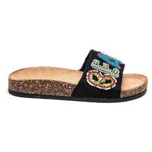 Platform Sandal With Decorative Pearl Embroidery Strap