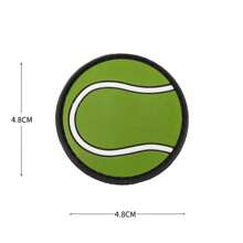 1 件 Tacopsgear 运动球士气贴，背面带胶，3D PVC 钩环臂贴，适用于包袋、服装、头盔、户外装备 - 背包和设备贴纸套装，带几何图案 PVC 塑料