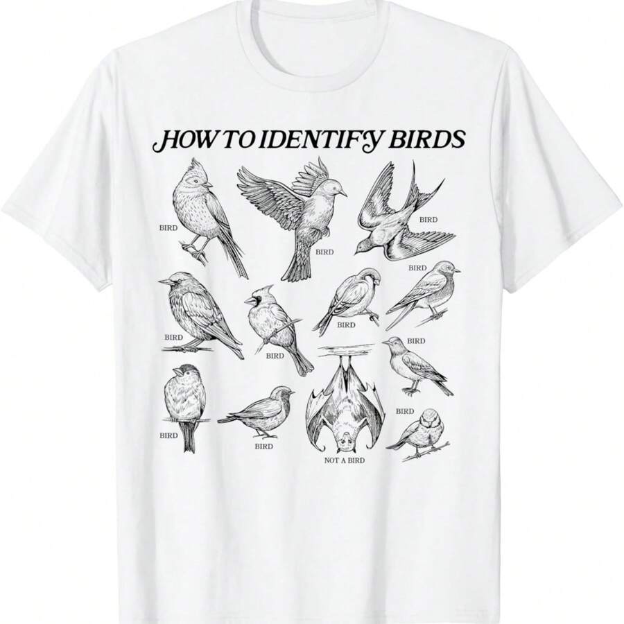 How To Identify Birds T-Shirt - trắng - Xem 1