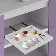 Eatssode Telescopic Drawer, Extendable Cabinet Drawer, 32-52cm Adjustable Width Kitchen Cabinet Organizer, Slide Out Cabinet Organizer For Kitchen, Bathroom, Living Room