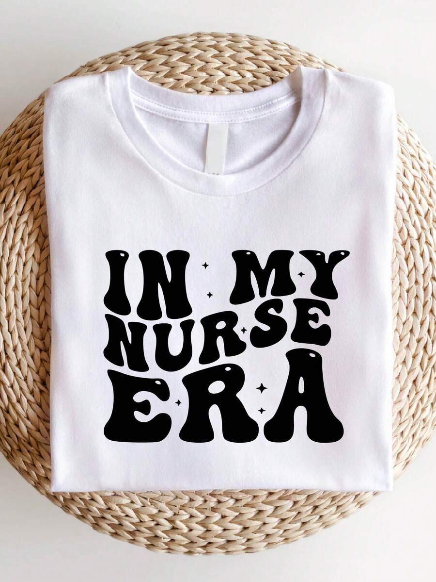 In My Nurse Era Shirt, Nursing Era Sweatshirt, Nursing Student Hoodie, Gift For Nurse, Nurse Grad T-Shirt, Nursing Graduation Gift, Nursing School Sweatshirts, Nurse Life Hoodies. SD-2250 - 白色 - 查看 1