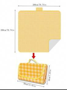 1pc Portable Moisture-Proof Picnic Mat, Soft Non-Woven Fabric Outdoor Camp Tent Thickened Ground Mat, Oxford Cloth Bottom Foldable Spring Outing Lawn Beach Cushion Waterproof Mat, Suitable For Outdoor Yard