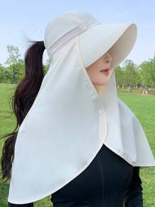 1 szt. Wielofunkcyjny kapelusz przeciwsłoneczny 360° z osłoną szyi, damski letni kapelusz przeciwsłoneczny