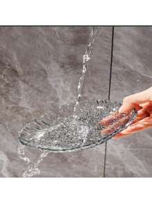 8件套透明塑料家用骨质防溅板餐桌垃圾骨板配菜板水果零食板干果零食板