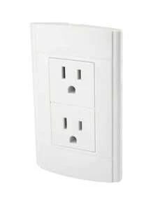 Paquete de 5 Placas de Doble Contacto Aterrizados Diseño Elegante - Blanco - Ver 4