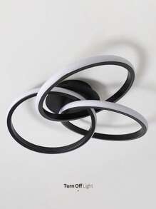 Lámpara de techo LED de lujo moderna para decoración del hogar, luces de techo en espiral, decoración de accesorios, blanco cálido/blanco frío, aluminio/gel de sílice, lámparas de techo negras/doradas de 52 cm con luz blanca LED/luz cálida para sala de estar, cocina, dormitorio, habitación de niños, comedor, pasillo, lámpara de pasillo, restaurante, cafetería, sala de clóset, pasillo, oficina moderna, decoración del hogar, lámparas de techo