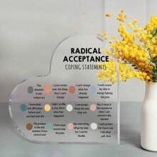 彻底接受应对声明、辅导员办公室装饰、DBT 技能、DBT 疗法、DBT 标志、治疗办公室装饰、治疗办公室艺术、咨询工具 - transparent - 查看 4