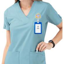 1/4pcs Creative Personalized Retractable Badge Roll, Name Badge Holder With ID Clip Nurse Doctor Volunteer Staff Accessories Decoration