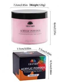 120g/4.23oz 裸色亚克力粉，专业亚克力指甲延长粉，大容量，适合指甲造型和持久效果，无需灯，亚克力按压指甲 - 淺粉色 - 查看 2