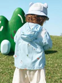 Balabala Baby Hooded Sun Protection Jacket, 2025 Summer Lightweight Outerwear - Blue Tint - View 3
